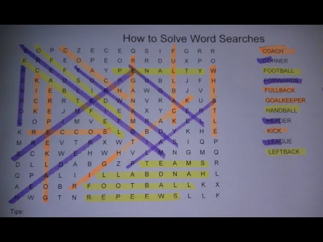How to Solve a Word Search Puzzle Quickly - Tips, Tricks and Strategies - Step by Step Instructions