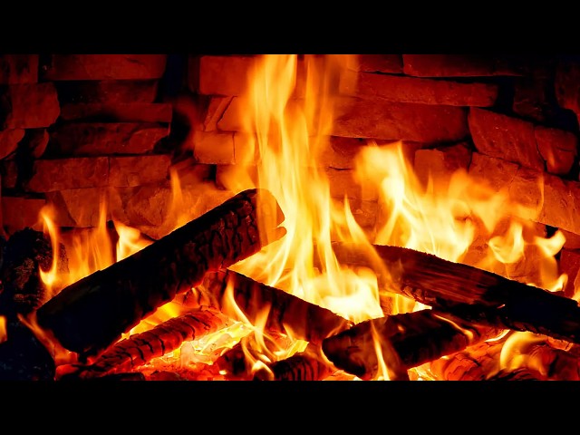 Relaxing Fireplace 4K & Crackling Fire Sounds (6 Hours)🔥ASMR Fireplace Ambience & Burning Logs