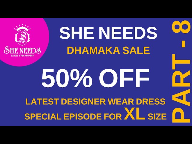 latest designer wear dress special episode for Xl size She needs dhamaka sale 50% Off Part - 8
