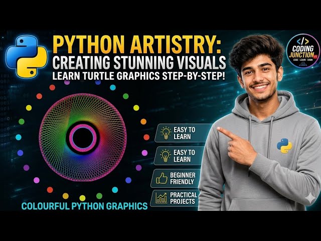 Python Turtle Graphics Tutorial: Create Amazing Colorful Art Step-by-Step! 🚀 