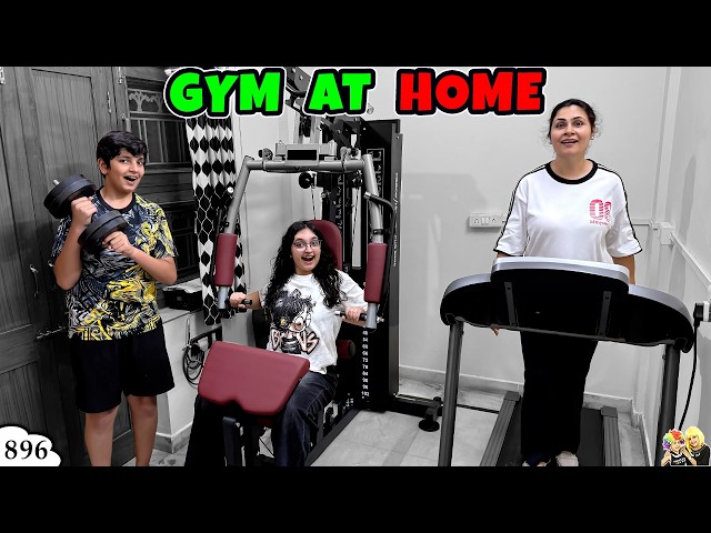 GYM AT HOME | Ep 896 | Comedy Family Life Vlog | Aayu and Pihu Show