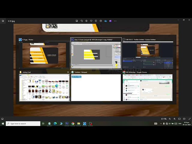 Adobe Photo Shhop How to Desining Strips visting Card in PS