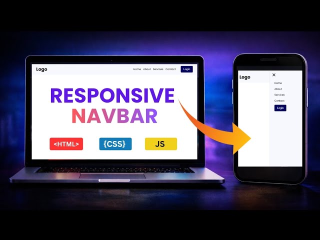 Build a Responsive Navbar | HTML CSS JavaScript Tutorial