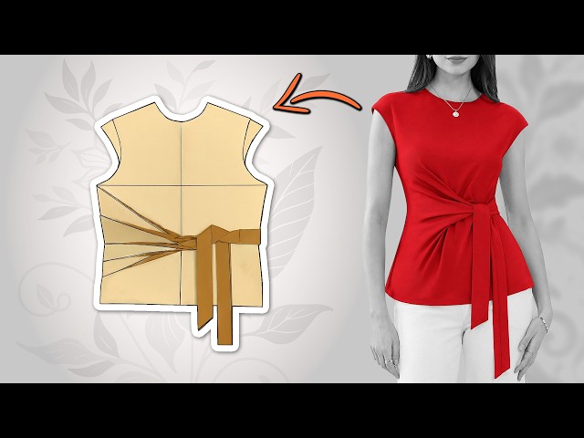 Stylish Tie-Front Top Pattern | Step-by-Step Pattern Drafting Tutorial