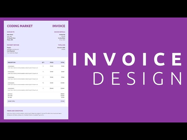 Invoice Template UI Design In HTML and CSS | Invoice Design | #invoiceDesign #Invoicetemplate