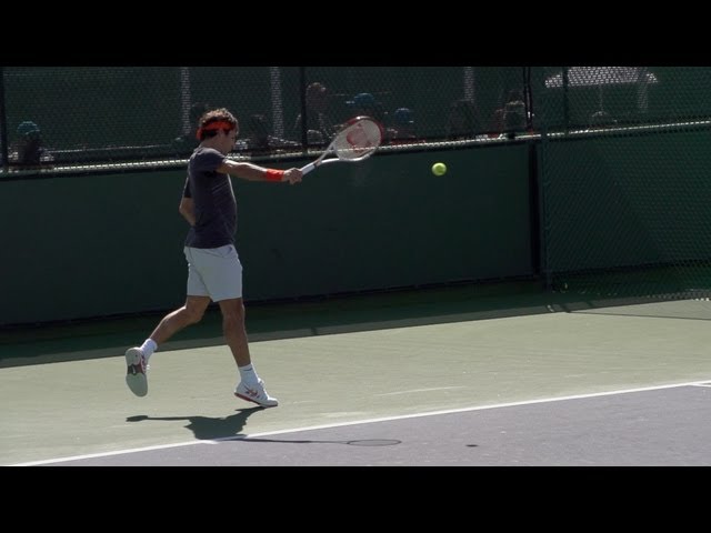 Roger Federer Backhand In Super Slow Motion 5 - Indian Wells 2013 - BNP Paribas Open