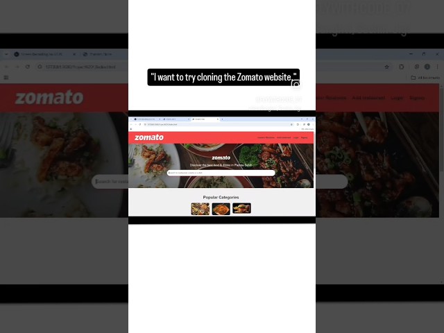 Simple Zomato Clone | Beginner-Friendly Project Walkthrough