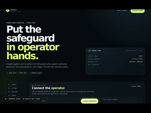 Circuit - An autonomous circuit breaker for DeFi Protocols built as a genlayer intelligent contract