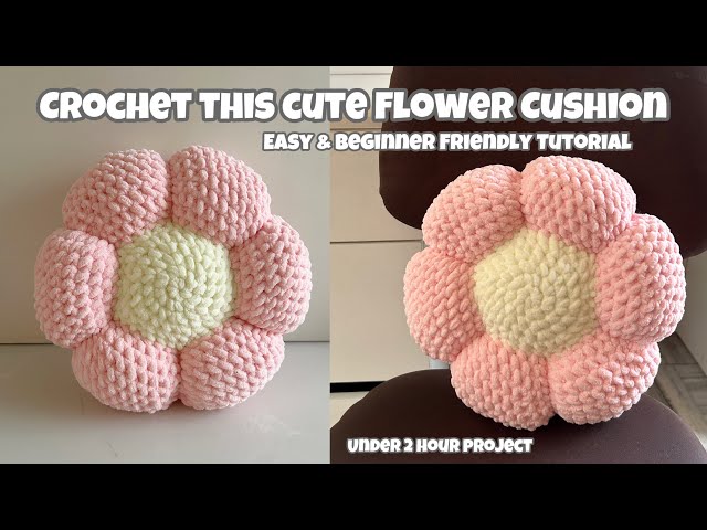 Easy Crochet Flower Cushion Tutorial | Make This in Under 2 Hours | Beginner Friendly & Pinteresty