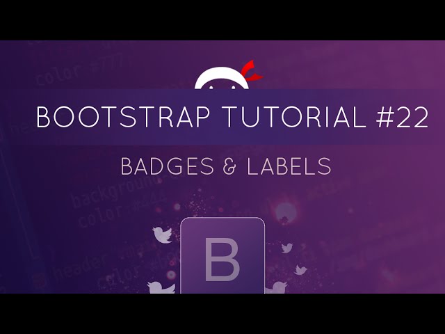 Bootstrap Tutorial #22 - Badges & Labels