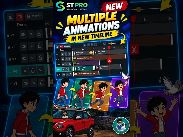 How to Add Multiple Animations in ST Pro - Updated Workflow with New Timeline #STPro