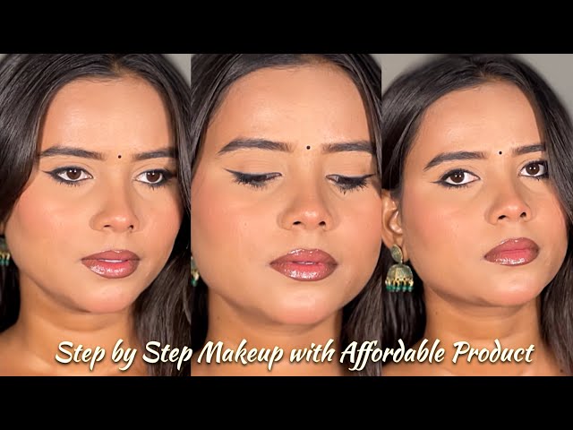 Step by Step Beginner Makeup Tutorial with affordable Product💄|| Makeup by Manisha || Easy Makeup ||