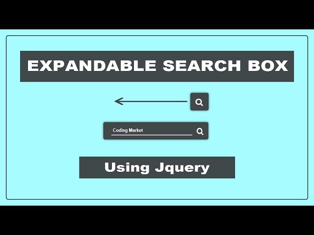 Expandable Search box Using HTML CSS and Jquery | Simple Search box