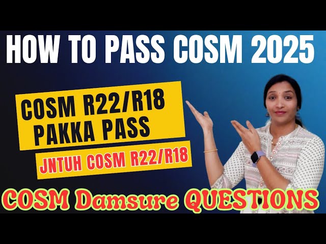 How to Pass COSM R22 || COSM Damsure Questions || COSM 💯 % Pass Questions || #COSMR22 #COSMR18 ||