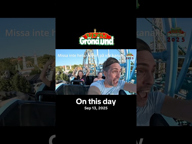 🥳 Ett år sedan på @Gröna Lund ! #noraochpappa #grönalund