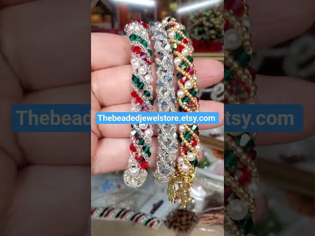 Christmas Bracelets #jewelrymaking #charmaccessories #jewelry #bracelet #handmade