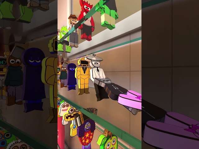 Sprunki Retake Human Domino Run Part 2! #sprunki #marbles #sprunkimod #sprunkianimation
