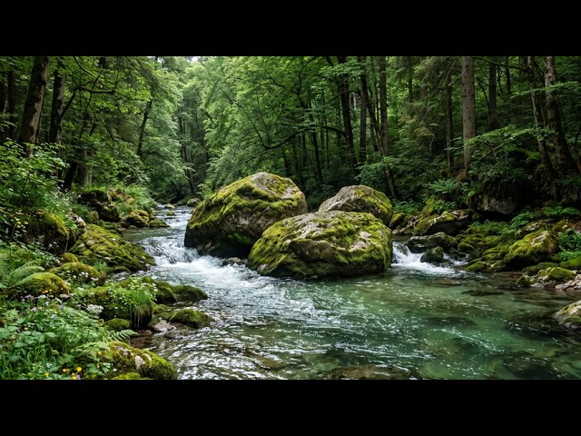 Beautiful Melodies of Birds & Calming Forest Stream🌿Stress Relief, Relax & Sleep
