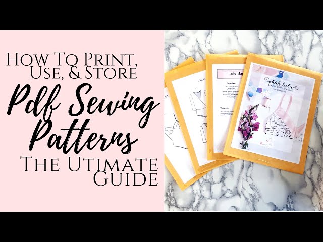Pdf Sewing Patterns Ultimate Guide. how To Print, Assemble, and Store A Printable Sewing Pattern