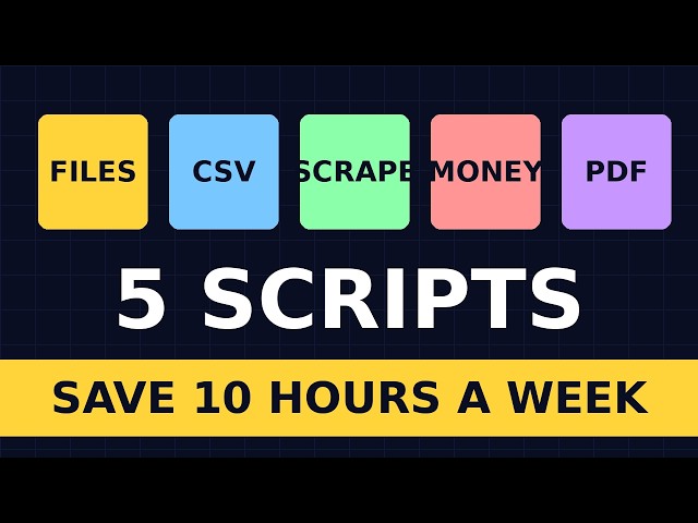 I Run 5 Python Scripts Every Week So I Never Do Boring Work
