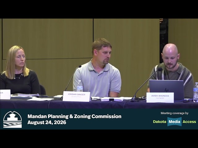 Mandan Planning and Zoning Commission 2026-08-24