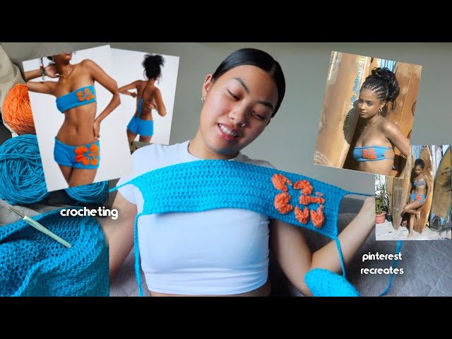 i freehanded Tyla's crochet set !! 🩵💦 (im obsessed)
