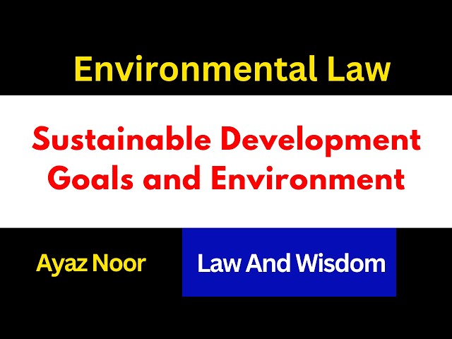 Sustainable Development Goals and Environment || Ayaz Noor