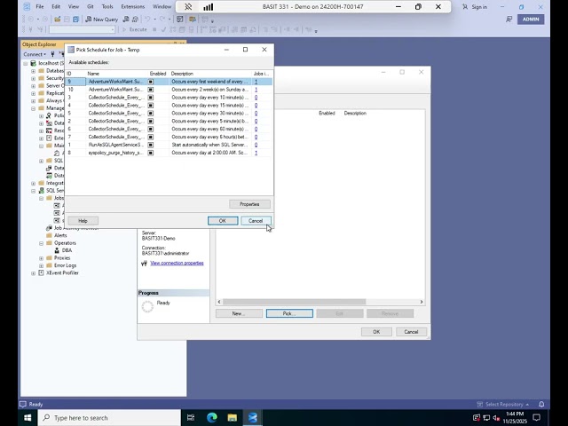 Creating SQL Agent jobs and alerts