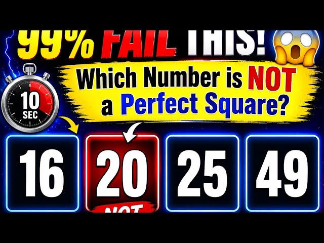 How to understand which number is not a perfect square | simple hack in 10 seconds 