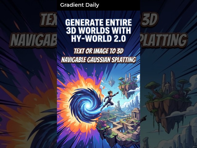 Generate Entire 3D Worlds with HY-World 2.0 — in 60 seconds #Shorts