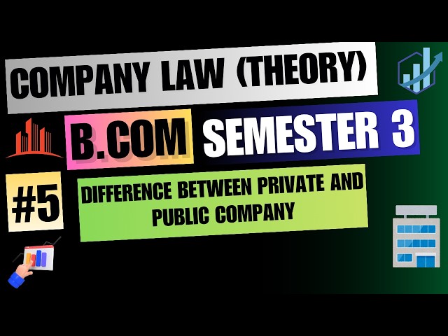 Difference Between Private and Public Company | B.com 1st year Semester 3 |Company Law Part 5