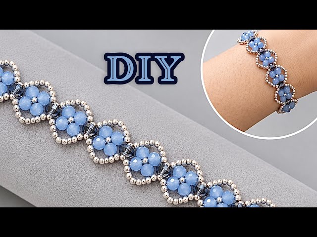 How to make crystal beads bracelet 🦋