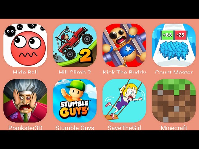 Gramic Monster Scary survival,Kick The Buddy,Minecraft,Emoji Puzzle,Survival Story,Bowmasters,HCR 2