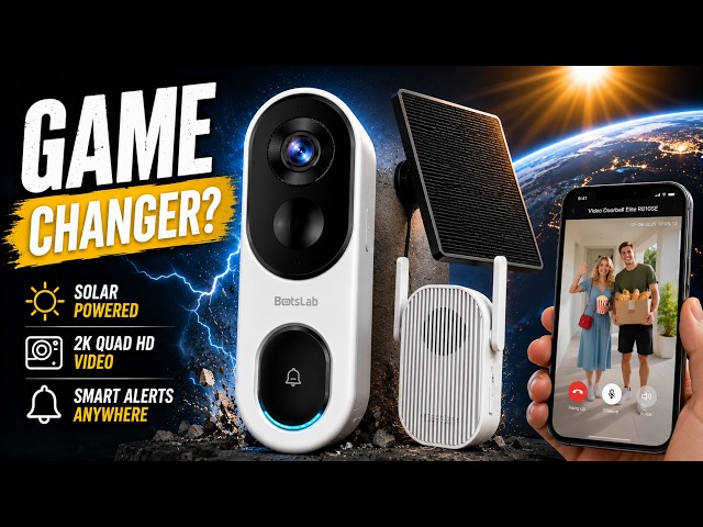 A Solar-Powered Smart Doorbell?!  ☀️🔔 BOTSLAB Wireless Doorbell Camera R810 SE Review + Alexa