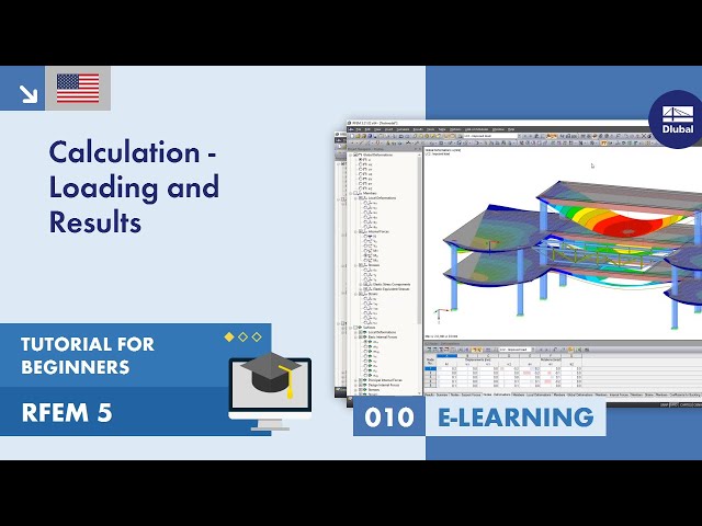 RFEM 5 Tutorial for Beginners | 010 Calculation - Loading and Results