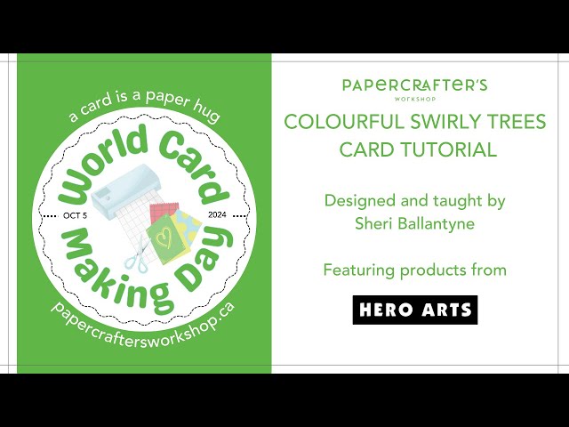 Colourful Swirly Trees Card Tutorial