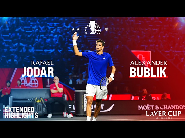 Rafael Jodar v Alexander Bublik Extended Highlights | Laver Cup 2026 Match 3