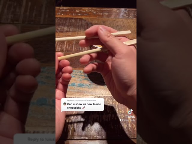 Learn how to hold  and use chopsticks 101