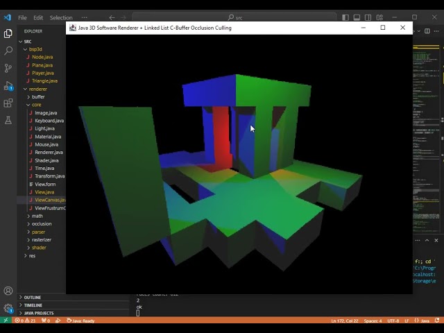 [Java 3D] from scratch - Baking Direct Light first experiments / Light mapping - Test #1