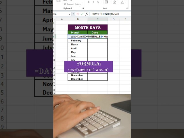 🔥 STOP Counting Days! 😱 This Excel Formula Does It INSTANTLY! 🪄  #excel #msexcel #exceltips #shorts