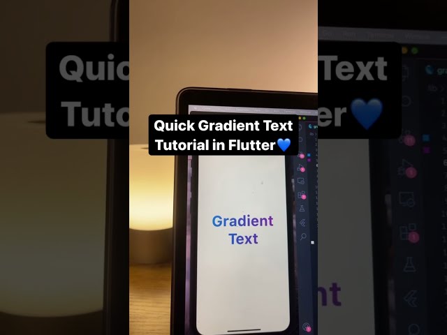 Easiest Gradient Text in Flutter💙 #flutter #fluttertutorial #flutterdev