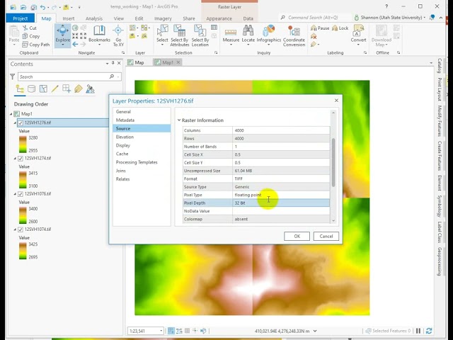 Demonstrating Mosaic to New Raster tool in ArcGIS Pro