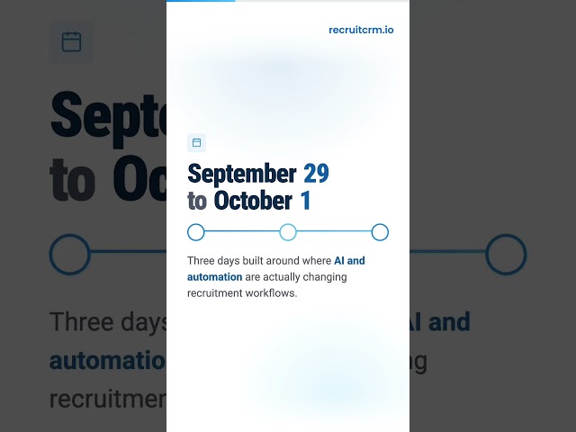 Recruit CRM at SIA's CollaborationX