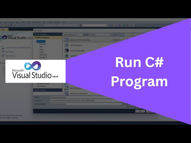 How to Run C# in Visual Studio 2010 Tutorial 🔥 | Run Your First Program Easily