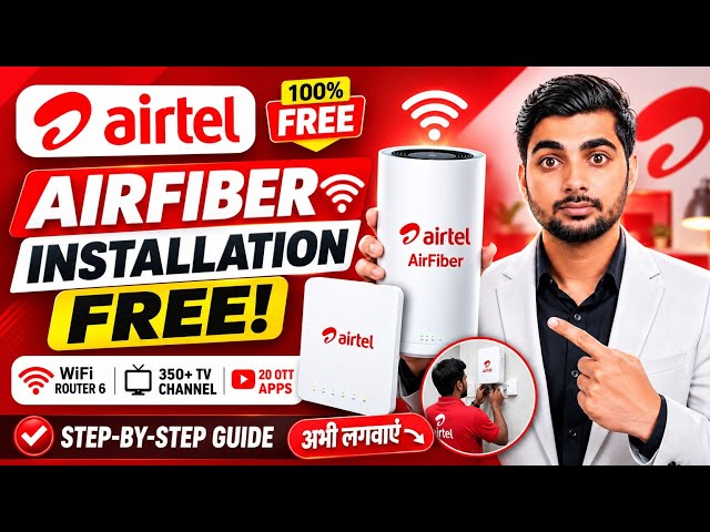 Airtel AirFiber Kaise Lagwaye | Airtel AirFiber Installation | Airtel Airfiber Plans, Review & Price