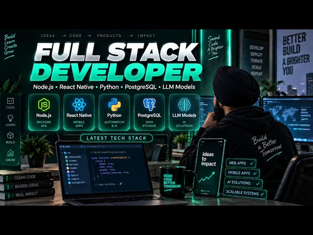 Full Stack Developer in 2026 🚀 | Node.js, React Native, Python, PostgreSQL & LLMs