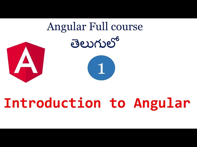 Angular tutorial for beginners | Introduction to angular | Angular tutorial in Telugu | Angular