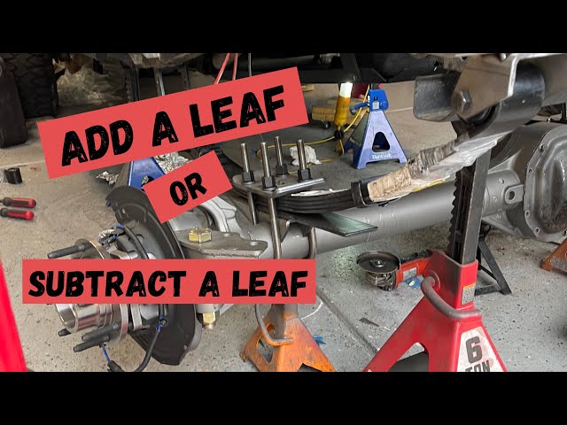 How to Add or Remove a Leaf Spring
