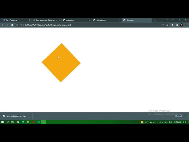 HTML/CSS ANIMATION || PART 1 || Rotate div || Transform Properties #animation #css #webdesign #html
