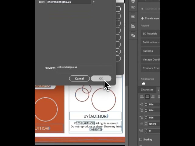 InDesign Workbook Template Setup, Lesson 1: Text Variables